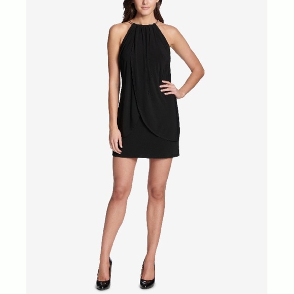 Kensie Dresses & Skirts - Kensie Draped Snake-Chain Halter Dress